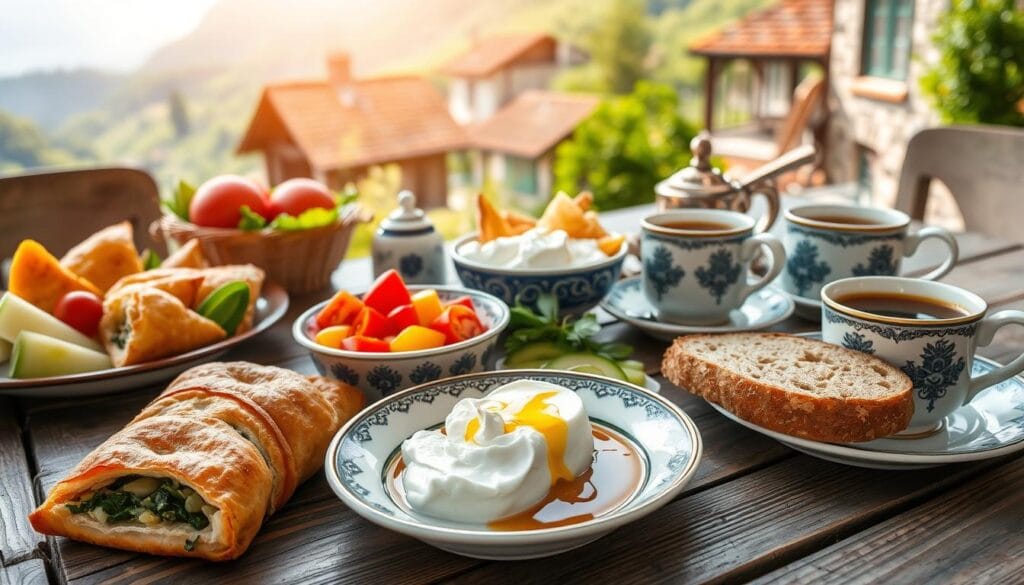 Balkan breakfast specialties