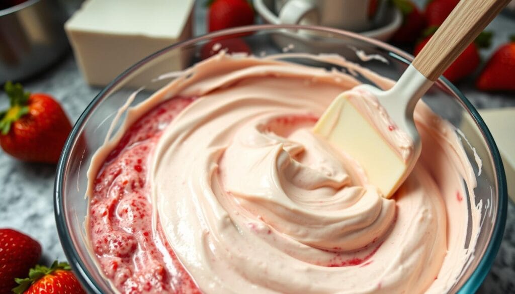 Creamy Strawberry Cream Cheese Spread Preparation