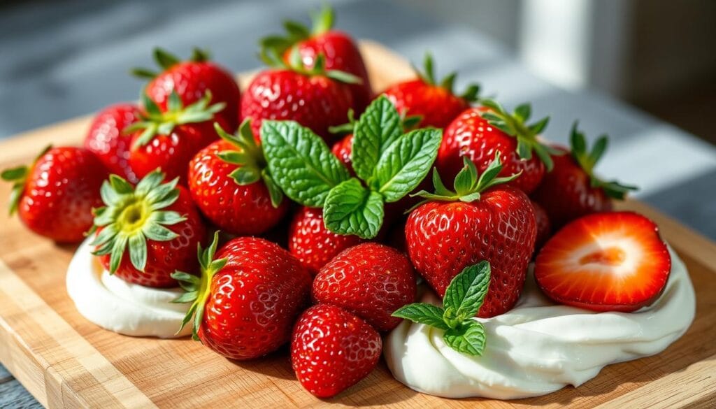 Fresh Strawberries for Cream Cheese Filling