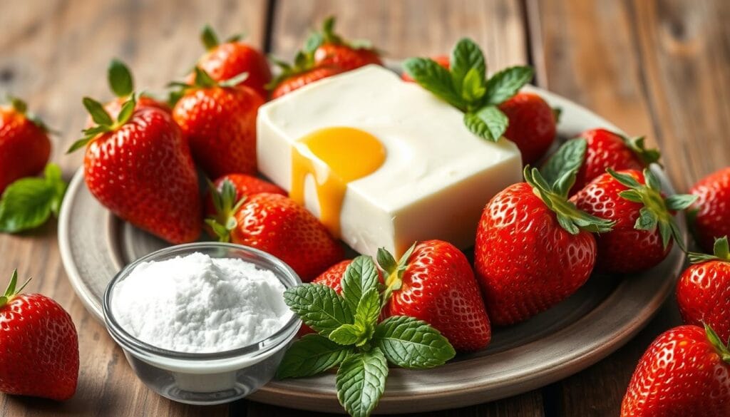 Fresh Strawberry Cream Cheese Ingredients