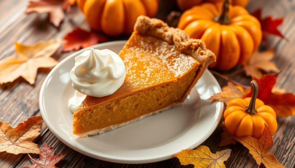 Pumpkin pie slice