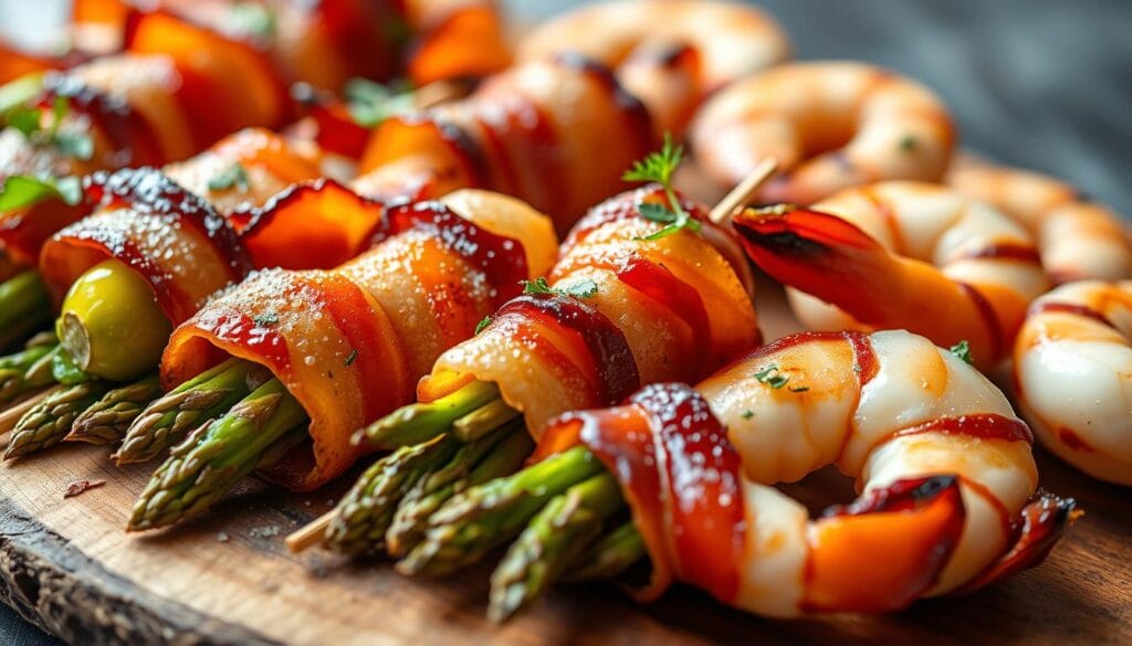 bacon-wrapped appetizers