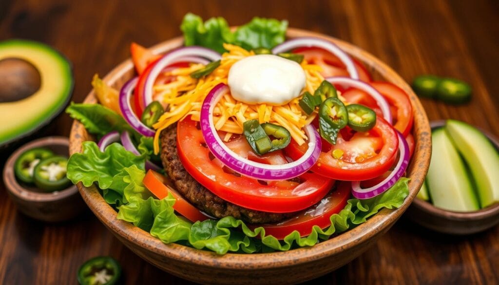 burger in a bowl