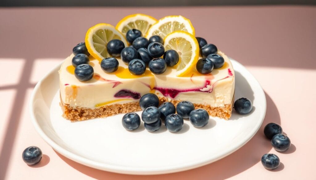 lemon blueberry cheesecake