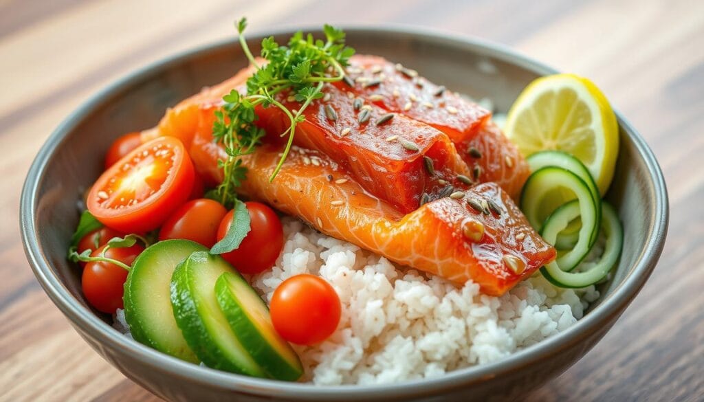 salmon bowl assembly