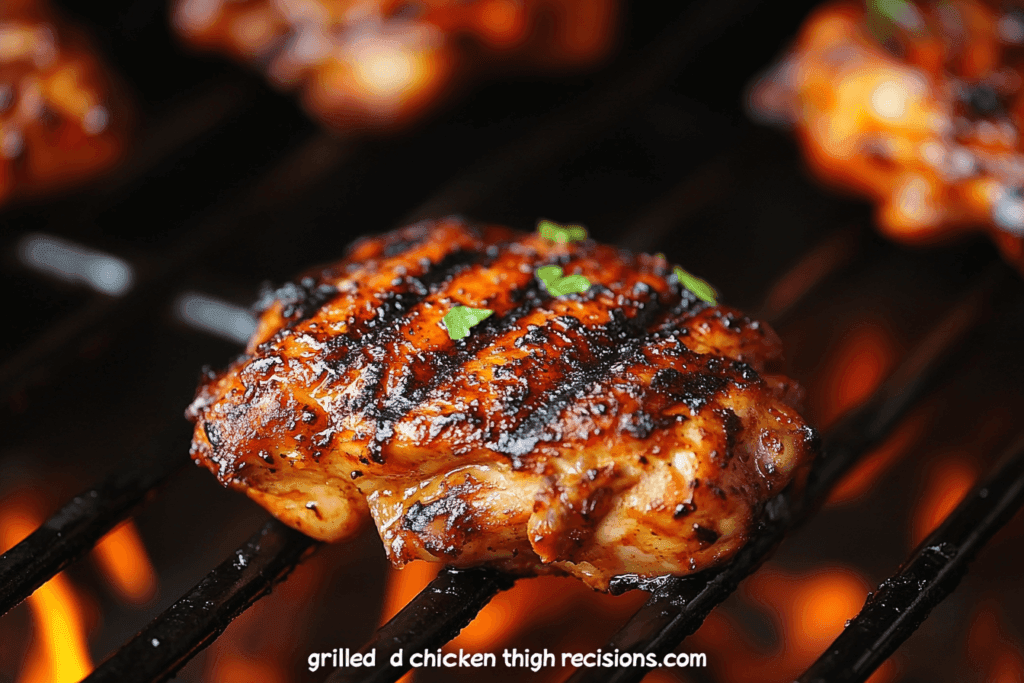 Grilling chicken thighs