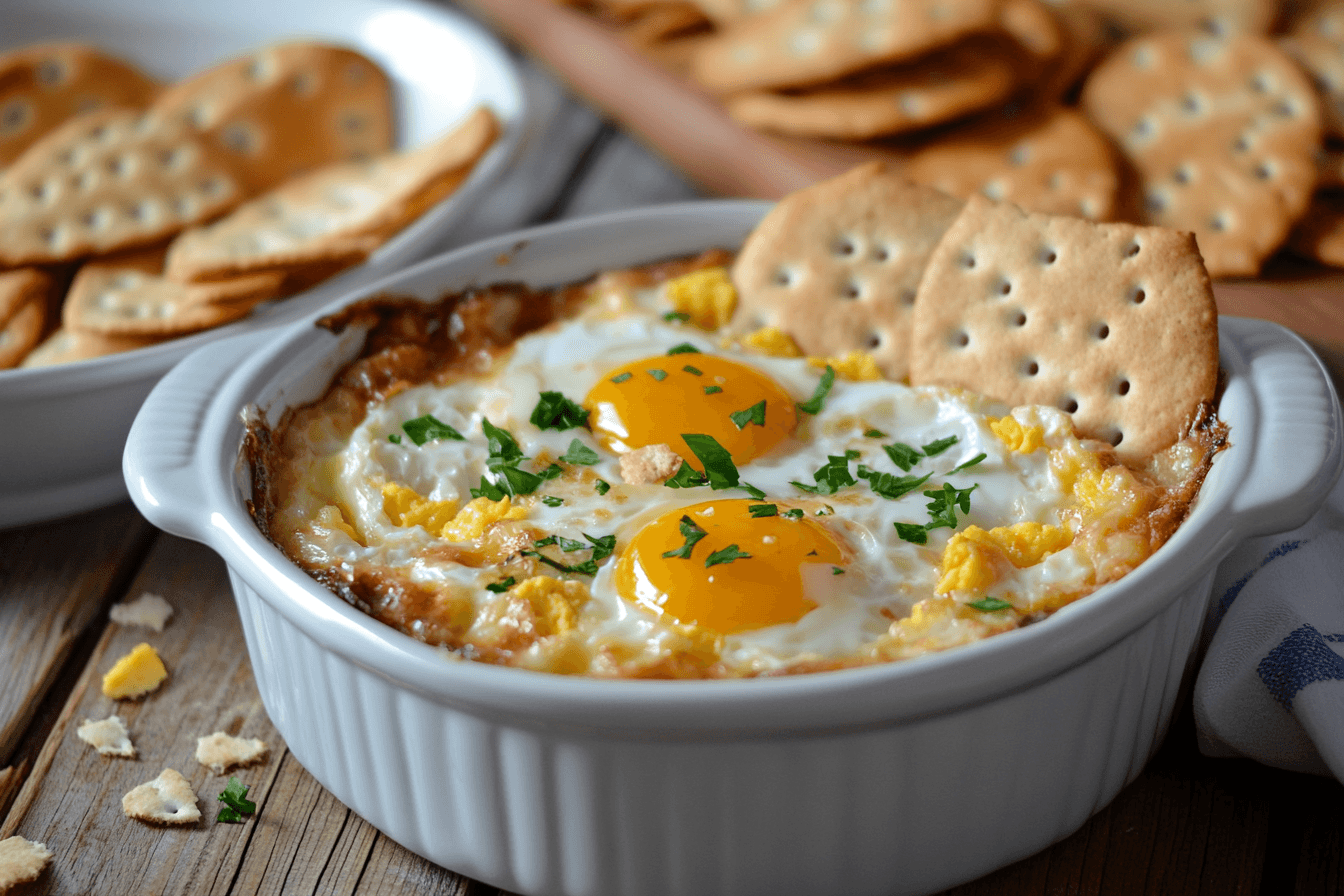 Baked Egg Casserole with Crackers