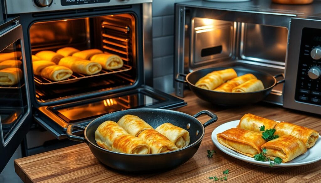 Breakfast Egg Rolls Reheating Methods