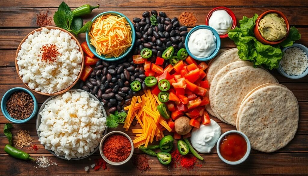 Burrito Ingredients Spread