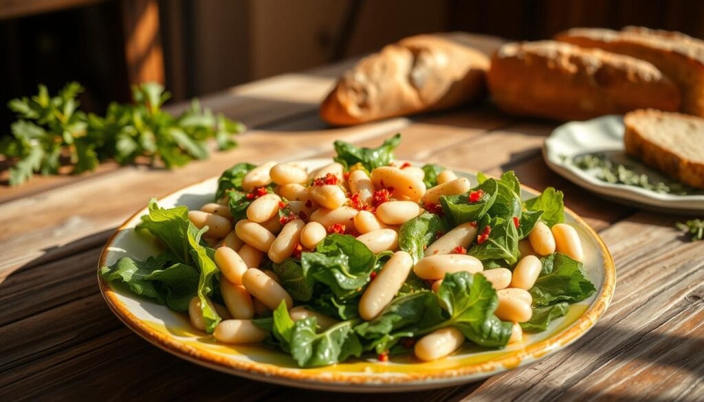 Traditional Italian Escarole and Beans Dish