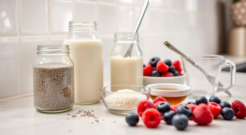 Chia Pudding Ingredients Preparation