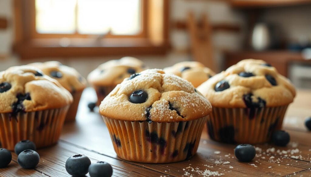 Fluffy Gluten-Free Blueberry Muffins with Perfect Tops