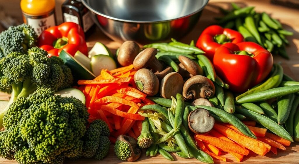 Keto Vegetable Stir-Fry Ingredients