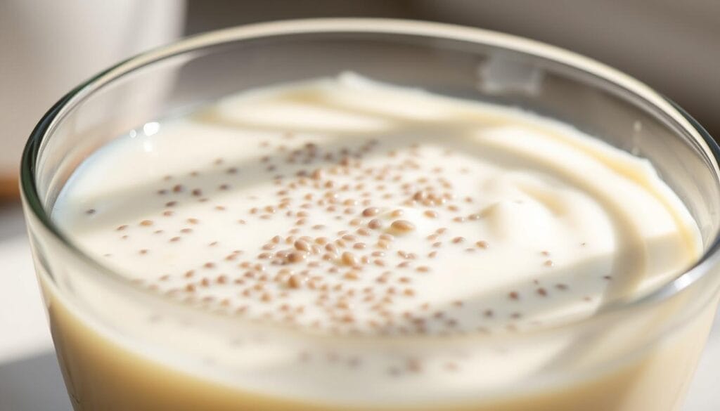 Mango Coconut Chia Pudding Thickening Process Mango Coconut Chia Pudding Thickening Process