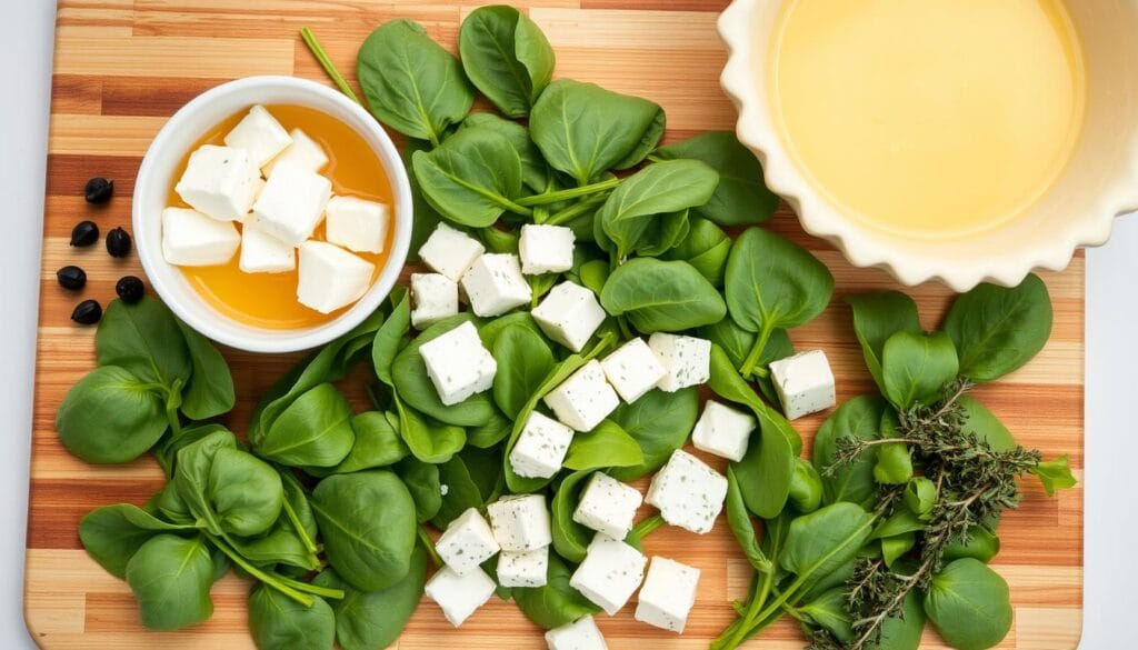 Spinach & Feta Pie Ingredients