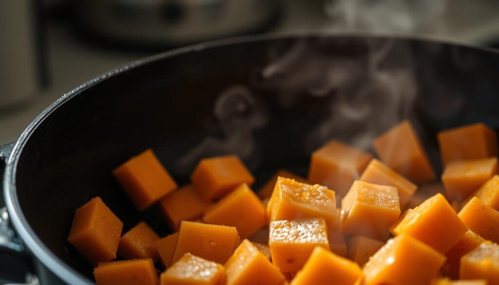 Sweet Potato Hash Preparation