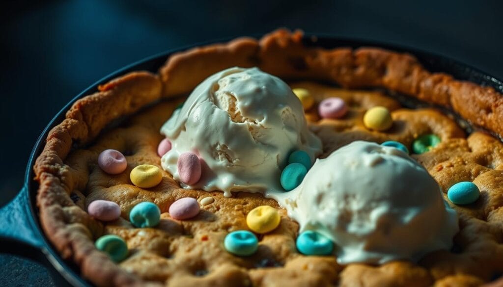 Lucky Charms Cookie Skillet with Ice Cream