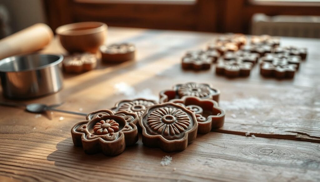 Walnut Cookie Mold Preparation