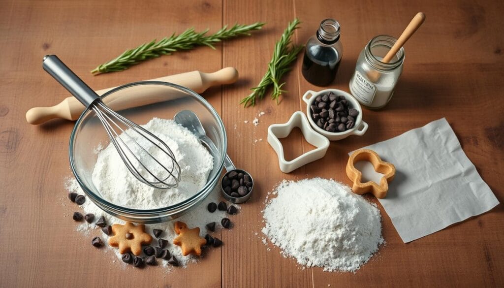 cookie ingredients and tools