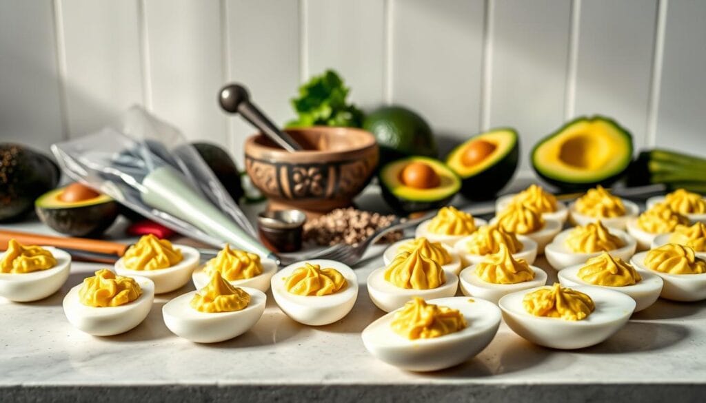 Avocado Deviled Eggs kitchen tools Avocado Deviled Eggs kitchen tools