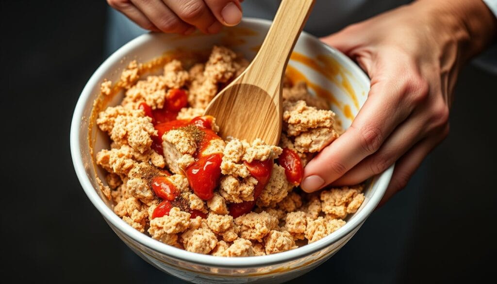 Buffalo Chicken Meatball Mixing Technique Buffalo Chicken Meatball Mixing Technique