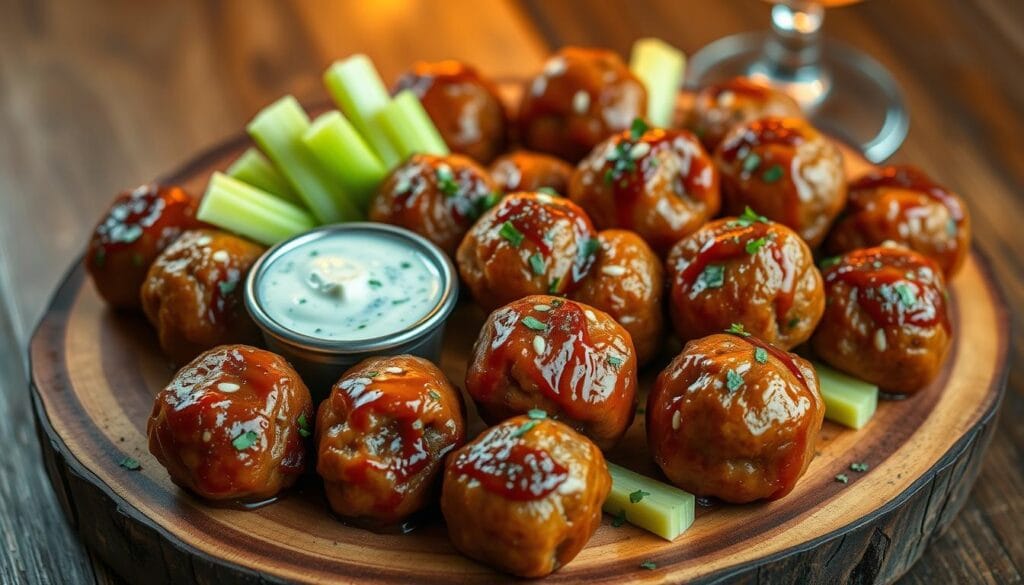 Buffalo Meatball Appetizers Platter Buffalo Meatball Appetizers Platter