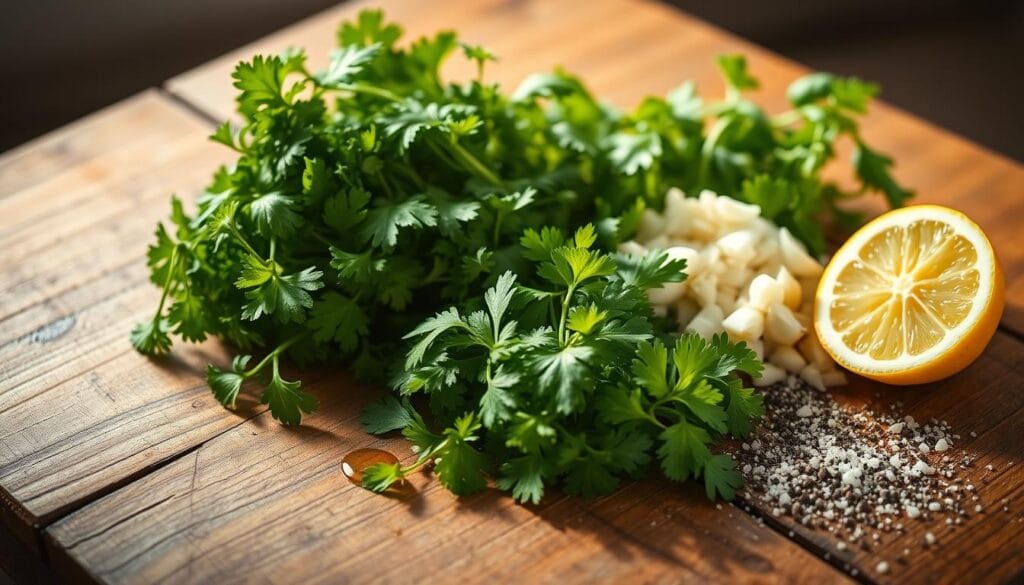 Fresh Chimichurri Ingredients