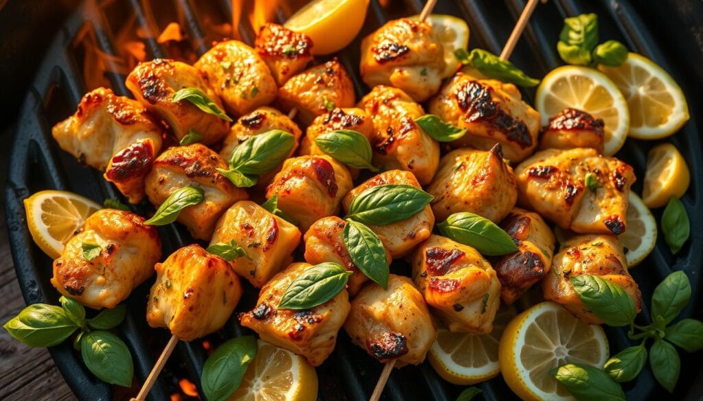 Grilling Chicken Skewers Grilling Chicken Skewers
