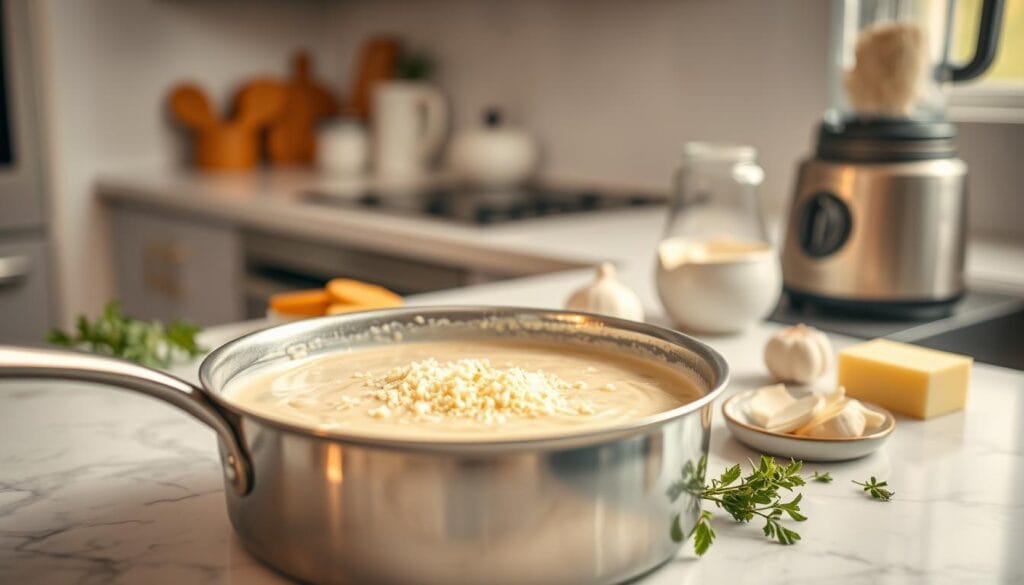 Keto Alfredo Sauce Preparation Keto Alfredo Sauce Preparation