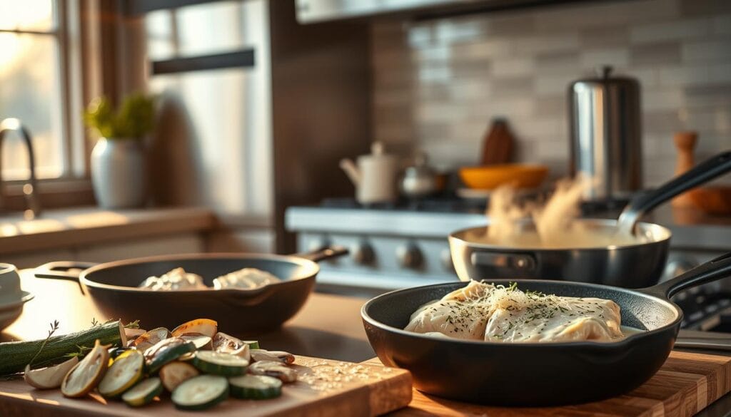 Keto Chicken Alfredo Recipe Preparation Keto Chicken Alfredo Recipe Preparation