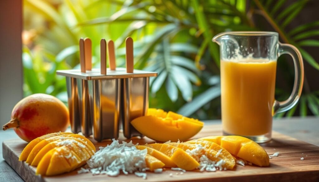 Mango Coconut Popsicle Preparation Steps Mango Coconut Popsicle Preparation Steps
