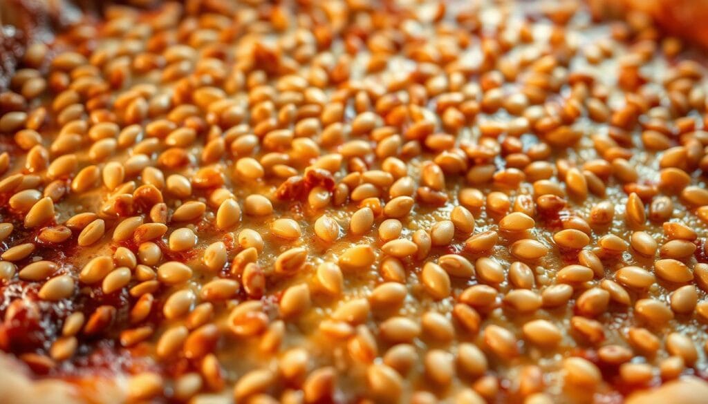 Sesame Seeds on Pizza Crust Toppings Sesame Seeds on Pizza Crust Toppings