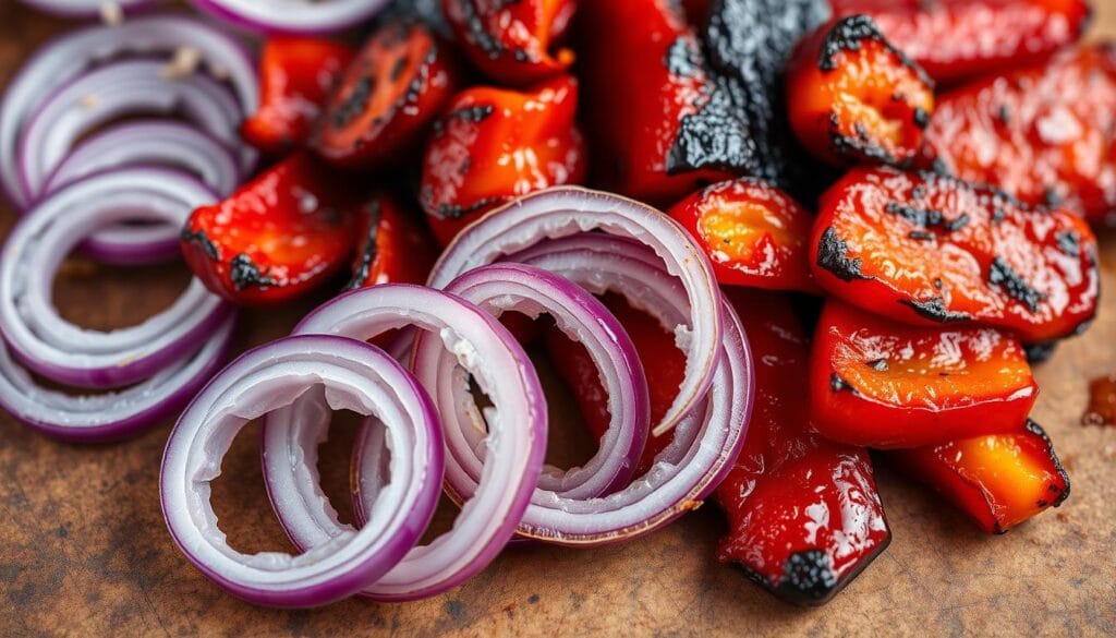 Spanish Onion and Roasted Red Capsicum Pizza Toppings Spanish Onion and Roasted Red Capsicum Pizza Toppings