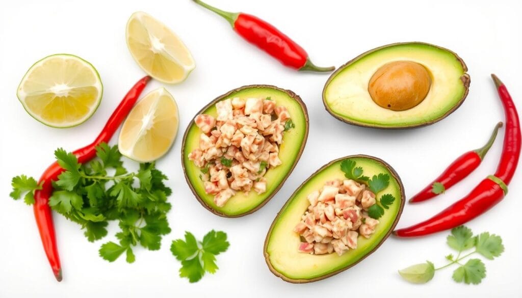 Spicy Tuna Stuffed Avocado Ingredients Spicy Tuna Stuffed Avocado Ingredients