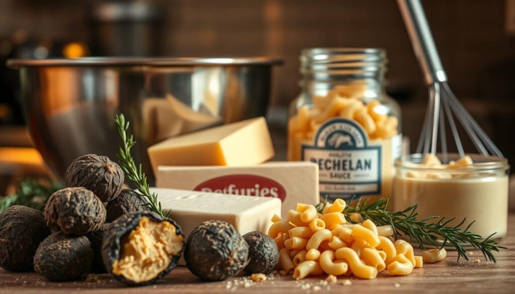 Truffle Mac Ingredients Selection Truffle Mac Ingredients Selection