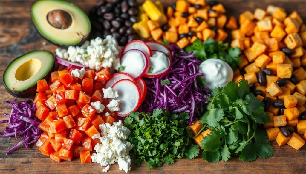Vegan Taco Toppings Variety Vegan Taco Toppings Variety