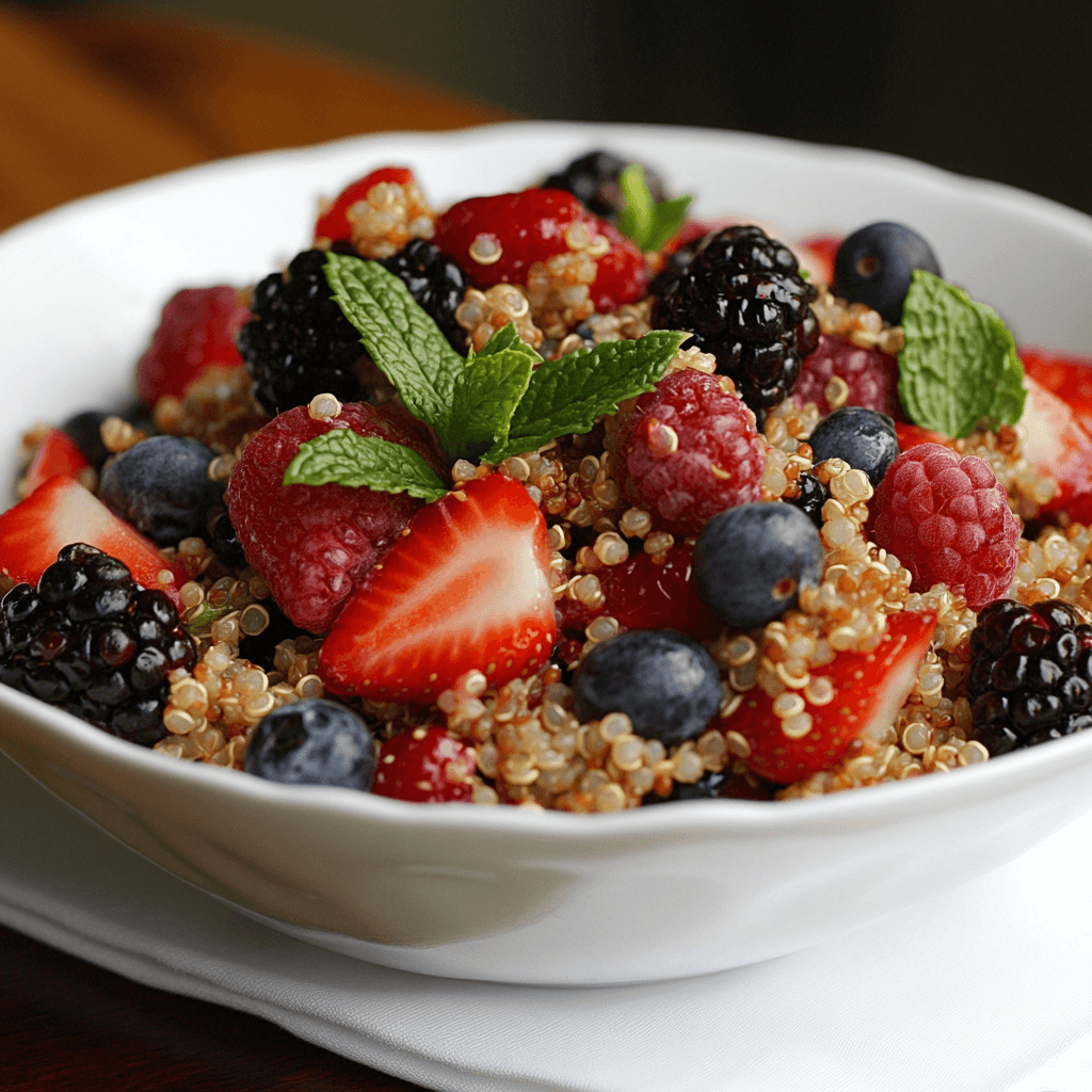 Fresh Berry Mint Quinoa Salad 🍓🌿 | Summer Recipe