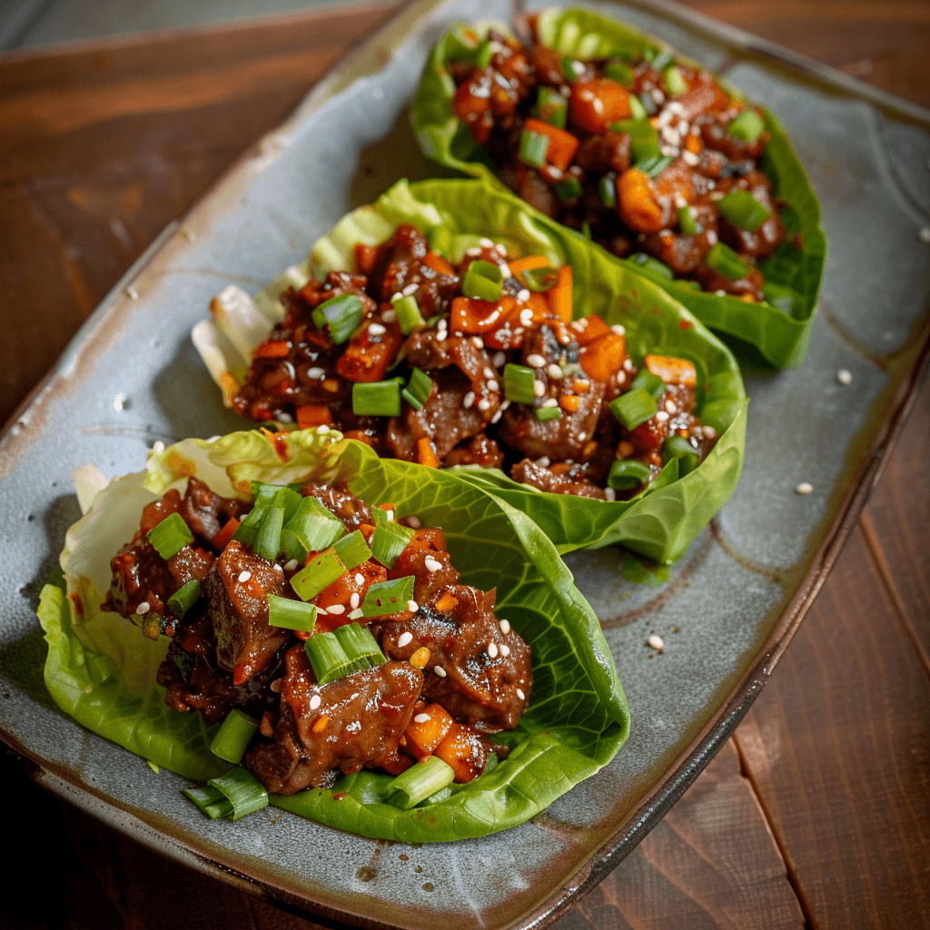 Korean Bulgogi Lettuce Wraps 🥬🔥 - Easy Asian Recipe