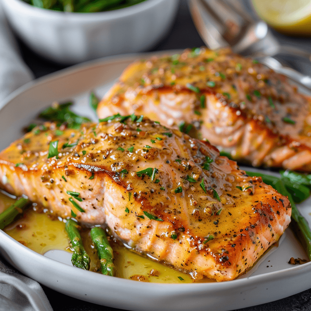 Maple Dijon Baked Salmon