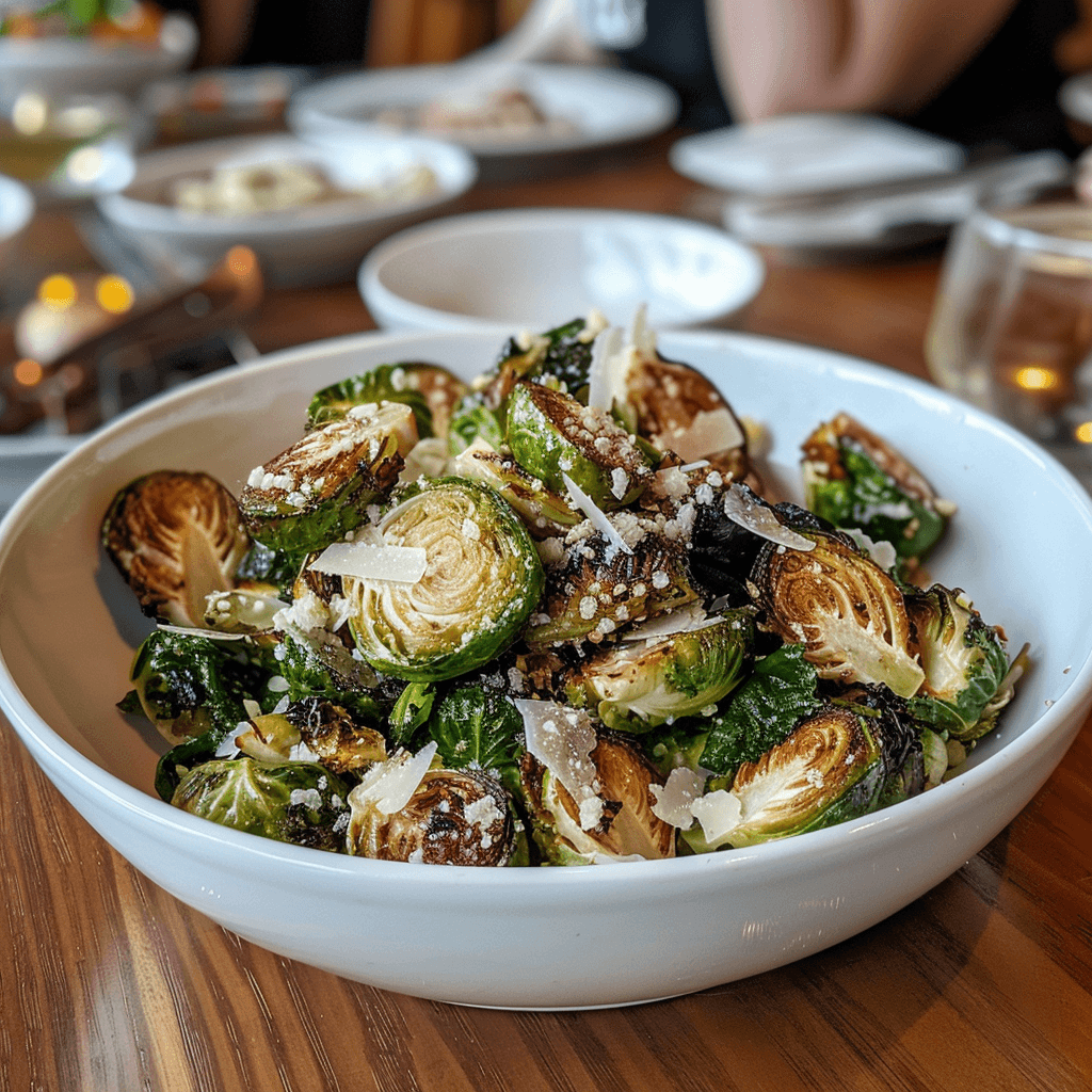 Roasted Brussels Sprouts with Garlic & Parmesan