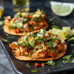 Spicy Chicken Tostadas