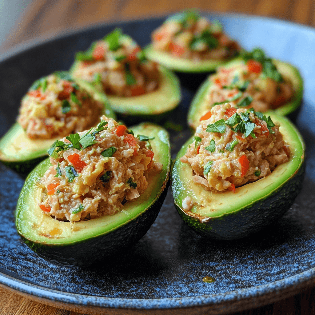 Spicy Tuna Stuffed Avocados