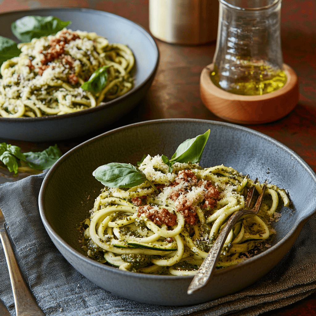 Zucchini Noodles with Pesto
