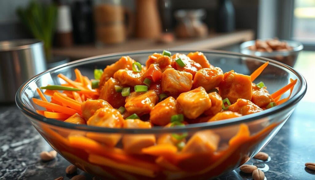 Bang Bang Chicken Bowl Preparation